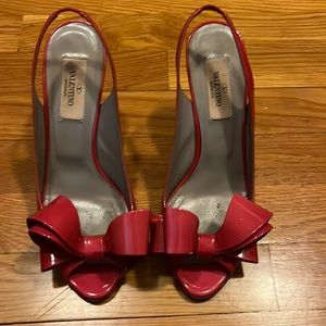 Hot pink Valentino open toe heal